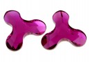 Swarovski, cabochon Molecule, fuchsia, 8x8.7mm - x1