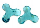 Swarovski, cabochon Molecule, light turquoise, 8x8.7mm - x1