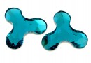 Swarovski, cabochon Molecule, blue zircon, 8x8.7mm - x1