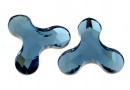 Swarovski, cabochon Molecule, denim blue, 8x8.7mm - x1