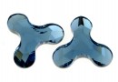 Swarovski, Molecule cabochon, denim blue, 8x8.7mm - x1