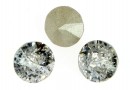 Swarovski, pointed chaton SS39, silver patina, 8mm - x2