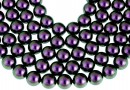 Swarovski pearl, iridescent purple, 8mm - x50