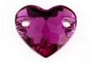 Swarovski, link inima, fuchsia F, 12mm - x1