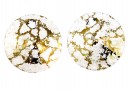 Swarovski, pandantiv rivoli, gold patina, 12mm - x2