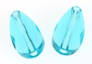 Swarovski, margele mini drop, light turquoise, 10x6mm - x2