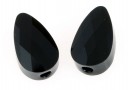Swarovski, margele mini drop, jet, 10x6mm - x2