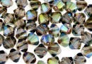 Swarovski, margele bicone, iridescent green, 6mm - x10