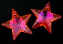 Swarovski, pandantiv stea, astral pink, 20mm - x1