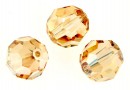 Swarovski, margele, rotund fatetat, golden shadow, 12mm - x1