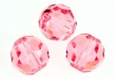 Swarovski, margele, rotund fatetat, light rose, 12mm - x1