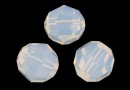 Swarovski, margele, rotund fatetat, white opal, 8mm - x2
