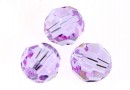 Swarovski, margele, rotund fatetat, violet, 8mm - x2