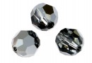 Swarovski, margele, rotund fatetat, silver night, 8mm - x2