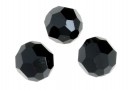 Swarovski, margele, rotund fatetat, jet, 8mm - x2