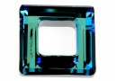 Swarovski, pandantiv square ring, bermuda blue, 14mm - x1