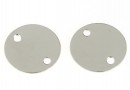 Link pentru gravat, banut argint 925 rodiat, 10mm - x2