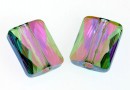 Swarovski, mini rectangle bead, paradise shine, 8x6mm - x2