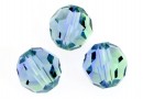 Swarovski, rotund fatetat, provence lavender-chrysolite blend, 8mm - x2