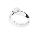 Ring base, 925 silver, chaton 6mm, adjustable, - x1