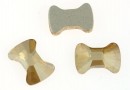 Swarovski, bowtie cabochon, golden shadow, 9mm - x1