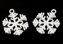 Pendant, snowflake, 925 silver, 17.5mm - x1