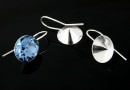 Earring base, 925 silver, chaton 13mm - x1pair