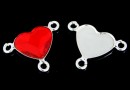 Link, 925 silver, heart, cabochon 10mm - x1