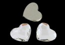 Swarovski, cabochon inima, crystal, 14mm - x1