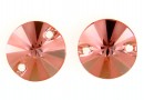 Swarovski, link, rose peach frosted, 10mm - x2