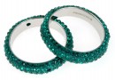 Swarovski, pave ring, emerald, 18.5mm - x1