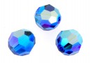 Swarovski, margele, rotund fatetat, capri blue AB, 8mm - x2