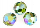 Swarovski, margele, rotund fatetat, olivine AB, 10mm - x2