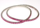 1088 Swarovski rose bracelet, silver plated, 18cm - x1