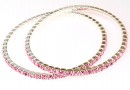 1028 Swarovski light rose bracelet, silver plated, 18cm - x1