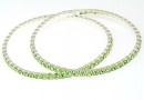 Bratara Swarovski 1088 peridot, placata cu argint, 18cm - x1