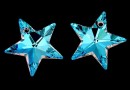 Swarovski, pandantiv stea, blue aurore boreale, 28mm - x1