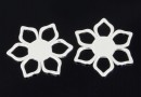 Link, flower, 925 silver, 16.5mm - x1