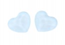Swarovski, heart cabochon, powder blue, 6mm - x2