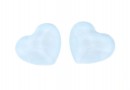 Swarovski, cabochon inima, powder blue, 6mm - x2