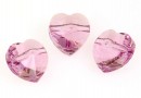 Swarovski, margele inima, light amethyst, 8mm - x2