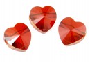 Swarovski, margele inima, red magma, 8mm - x2