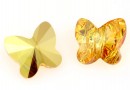 Swarovski, margele fluture, metallic sunshine, 8mm - x2