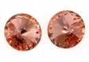 Swarovski, rivoli, blush rose, 12mm - x2