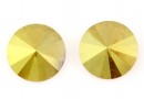 Swarovski, rivoli, metallic sunshine, 8mm - x2