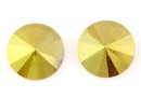 Swarovski, rivoli, metallic sunshine, 10mm - x2