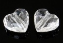 Swarovski, margele inima, crystal, 8mm - x2