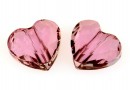 Swarovski, margele inima, antique pink, 8mm - x2