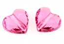 Swarovski, margele inima, rose, 8mm - x2