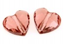 Swarovski, margele inima, blush rose, 8mm - x2